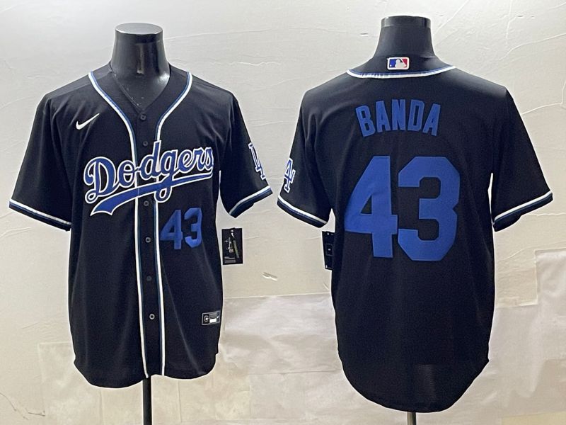 Men 2025 Los Angeles Dodgers #43 Banda Black Three generations Fashion Nike MLB Jersey style 8